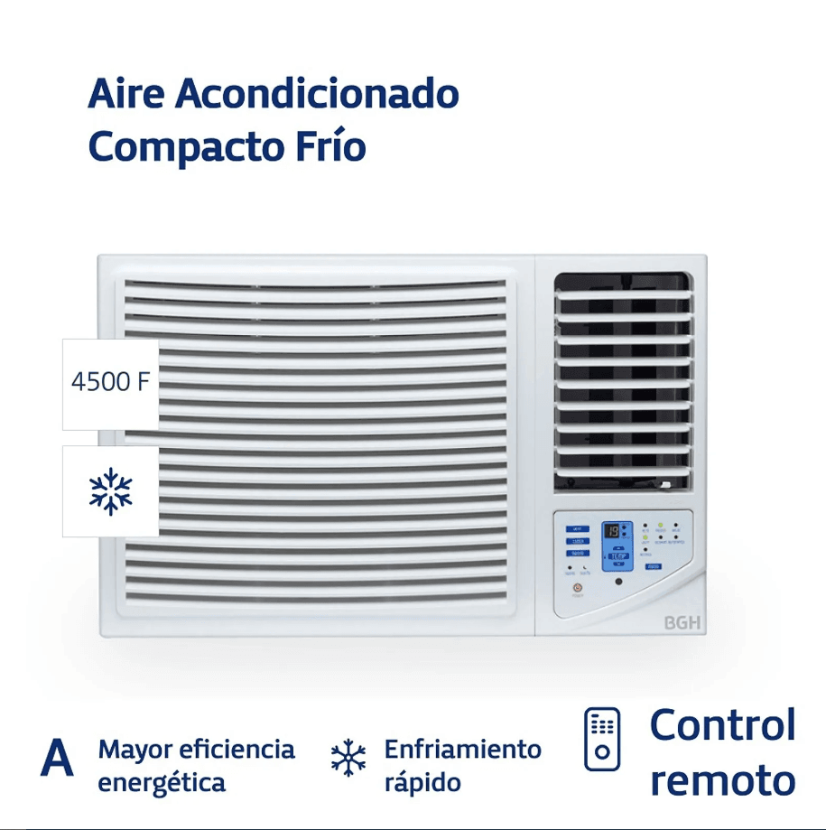 AIRE ACONDICIONADO BGH 5200W BC52WFQ VENTANA FRIO SOLO 