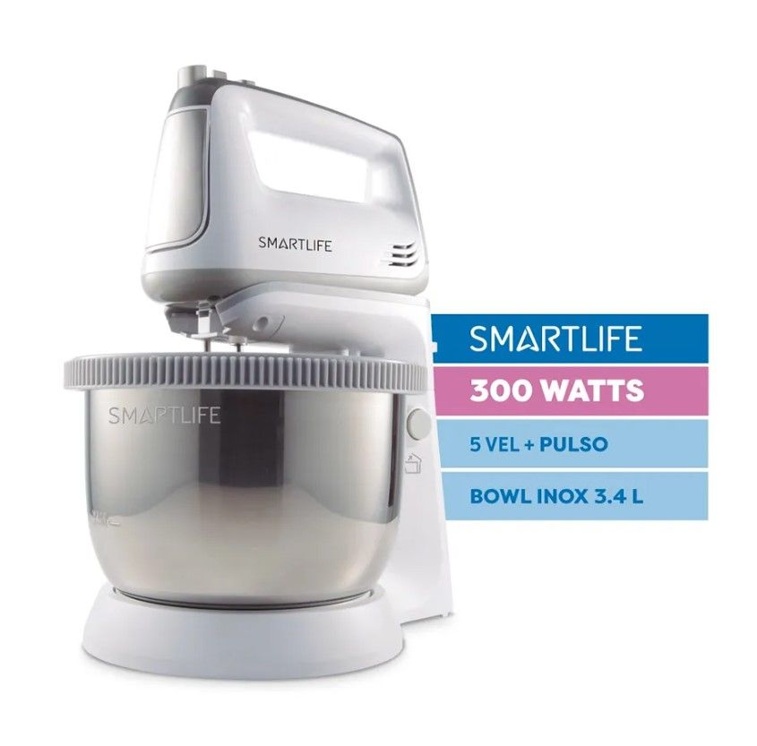 BATIDORA PEDESTAL SMARTLIFE C/OPCION A MANO HM5035IX 3,4 LTS 