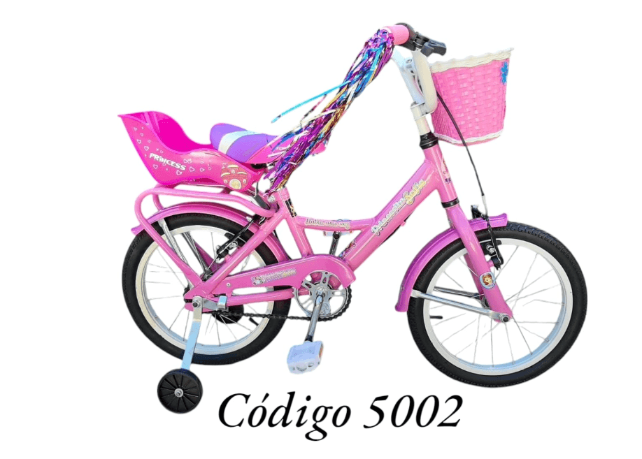 BICICLETA DAMA FULL ROD 16 C/ESTABILIZADOR Y PORTAMUÑECAS