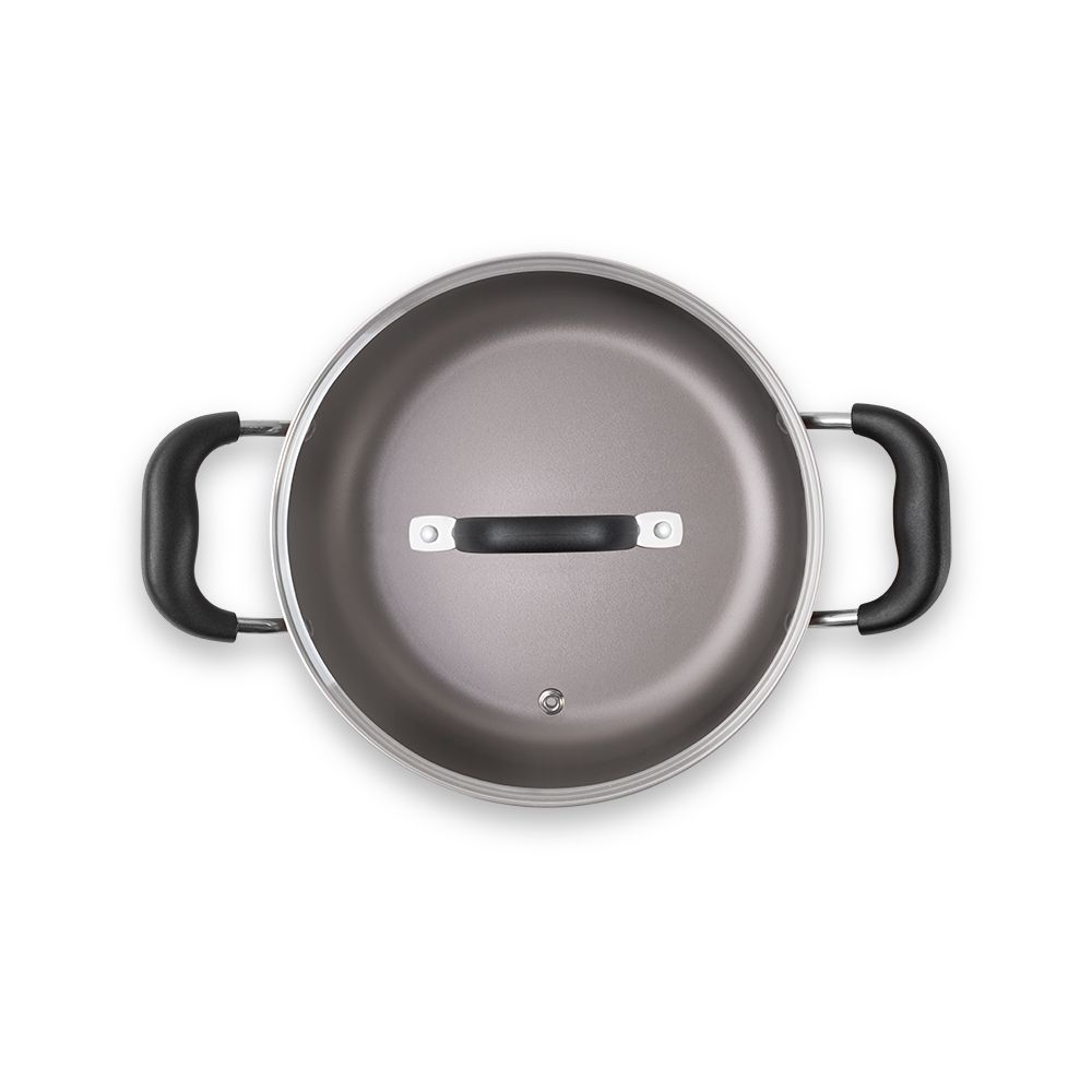 CACEROLA ALUMINIO BRINOX C/TP 24CM 4,50LTS LINEA SAFFRON ROJO 7201/360