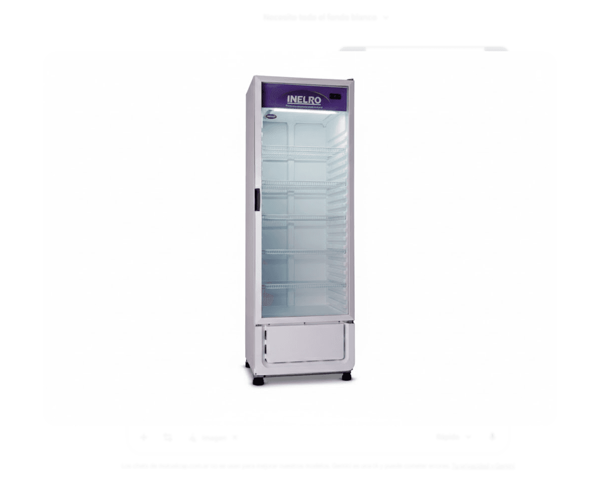 EXHIBIDORA VERTICAL INELRO MT-17 BLANCA R290 470 LTS 