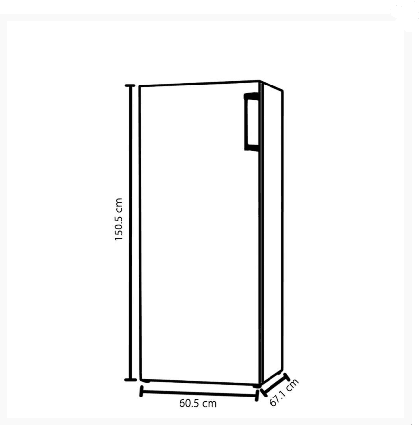 FREEZER VERTICAL KOHINOOR 250 LTS ACERO KFVA 25/8