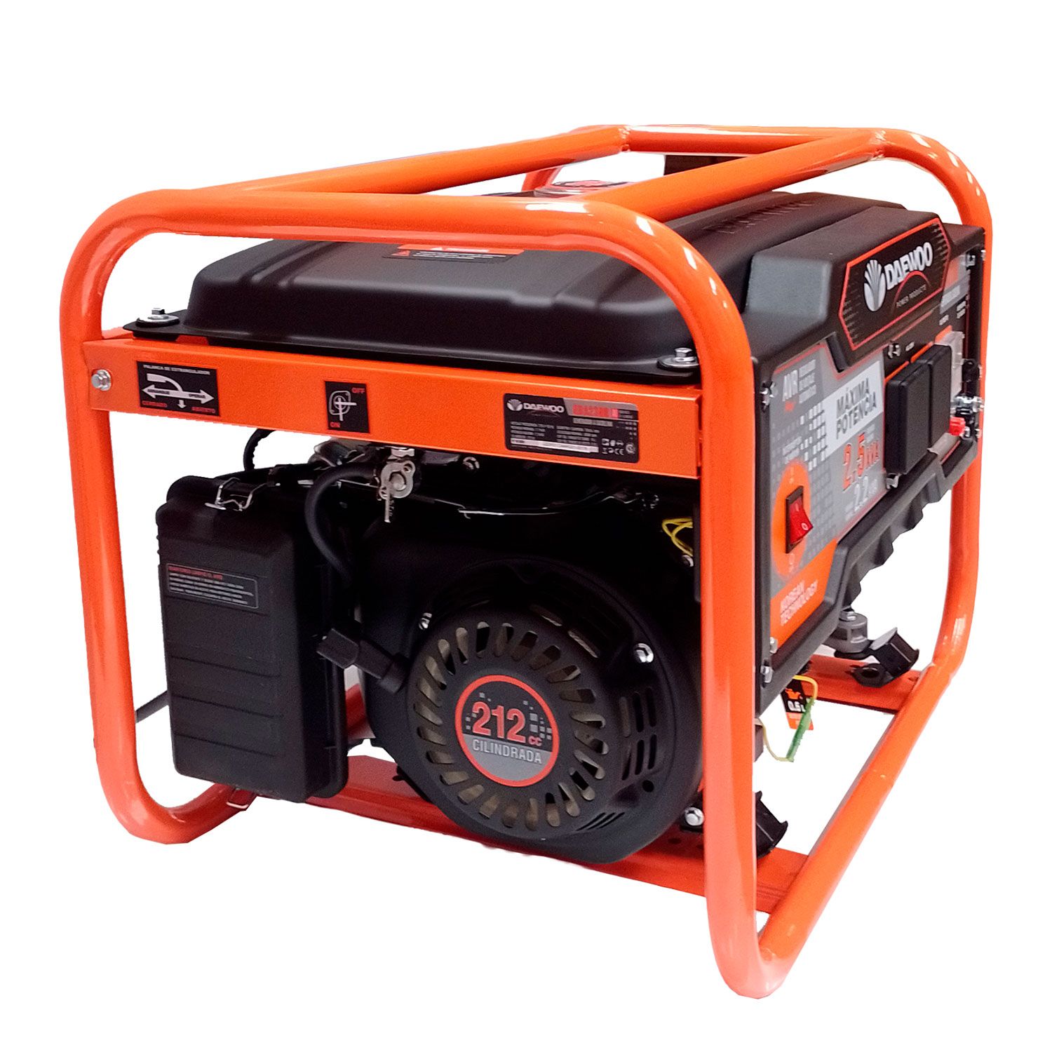 GENERADOR A GASOLINA DAEWOO 2.5 KVA 212 CC GDA2300