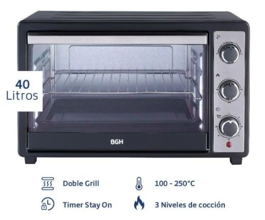 HORNO ELECTRICO BGH DUO 40 LTS BHE40M23N