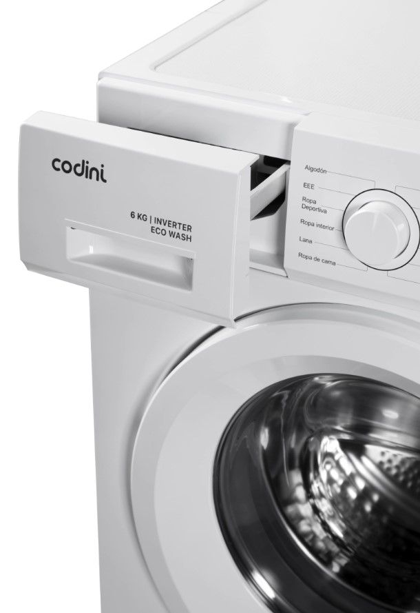 LAVARROPAS CODINI C/ FRONTAL INVERTER BLANCO 6 KGS 1000RPM AIAFE6010B 