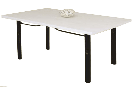 MESA 1,80 X 0,86 COLOR VENEZIA C/BASE DE CAÑO 3" GRIS - PASQUALI