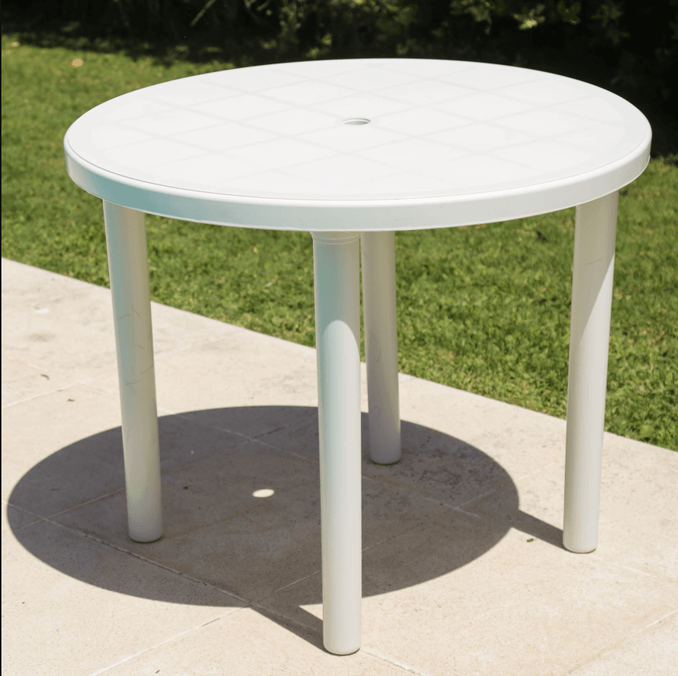 MESA CIRCULAR VOSS 2000 ANTILLAS - BLANCA - 90 CM. DIAMETRO - 70 CM. D