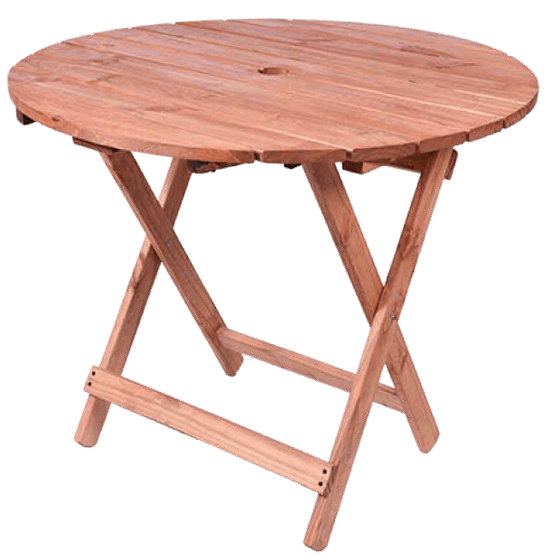 MESA DE MADERA PLEGABLE REDONDA DESCANSAR DIAM 0,85