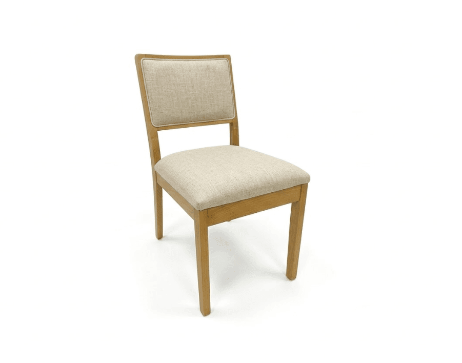 SILLA RELAX PATAS MIEL TAPIZADO PANA NATURAL (EUCALIPTO)