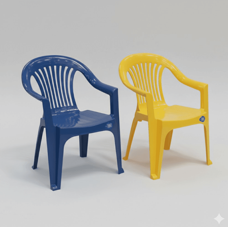 SILLA INFANTIL VOSS 2000 ACUARELA - AZUL | AMARILLA - 52 CM. ALTO x 35