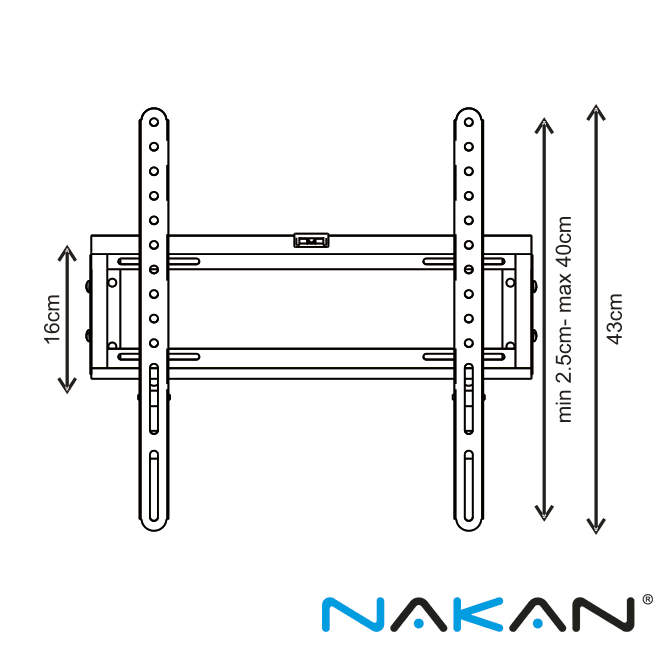 SOPORTE NAKAN 32" a 65"  P/T CON INCL