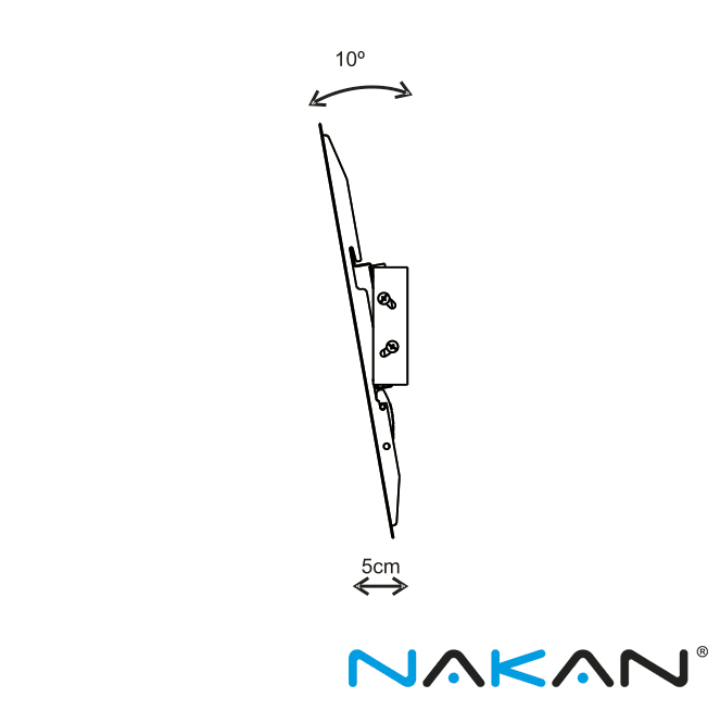 SOPORTE NAKAN 32" a 65"  P/T CON INCL
