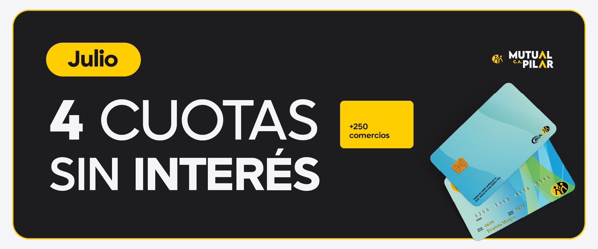 MÍA en julio: 4 cuotas sin interés en todos tus comercios de confianza