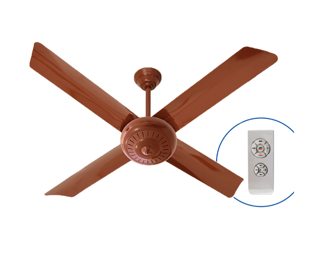 VENTILADOR DE TECHO SEVER BON - 4 PALAS DE ACERO MARRON - SIN LUZ